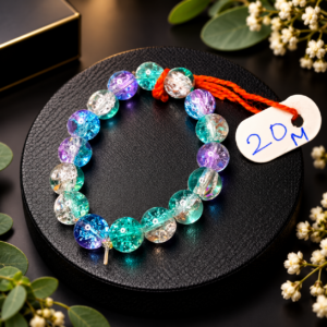 Blue, Green & Purple Crystal Bead Bracelet