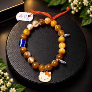 Brown & Amber Crystal Bead Bracelet