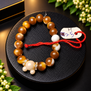 Caramel & Cream Crystal Beaded Bracelet
