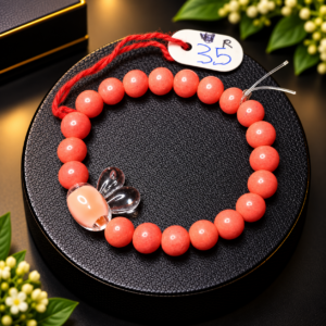 Peach Blossom Beaded Bracelet