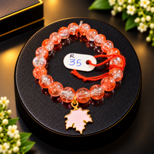 Sunset Coral Beaded Bracelet