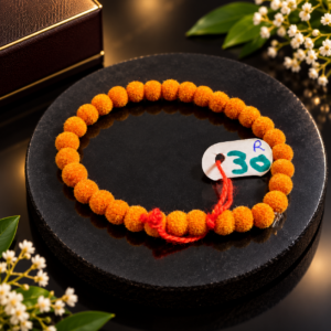 Golden Orange Fuzzy Bracelet