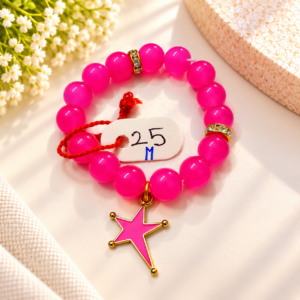 Pink Star Charm Bracelet
