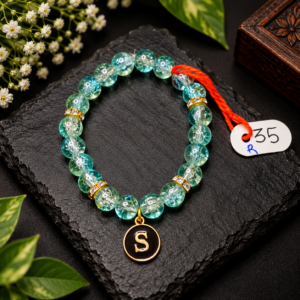 Aqua Blue with S charm
